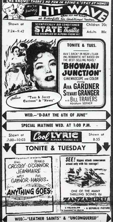 Roxy Theater - 1956 Ad